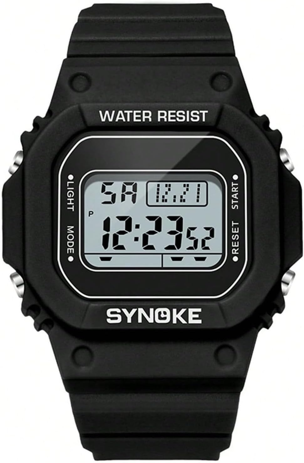 Men’s Women’s Digital Sport Watch, Black, 50M Waterproof,