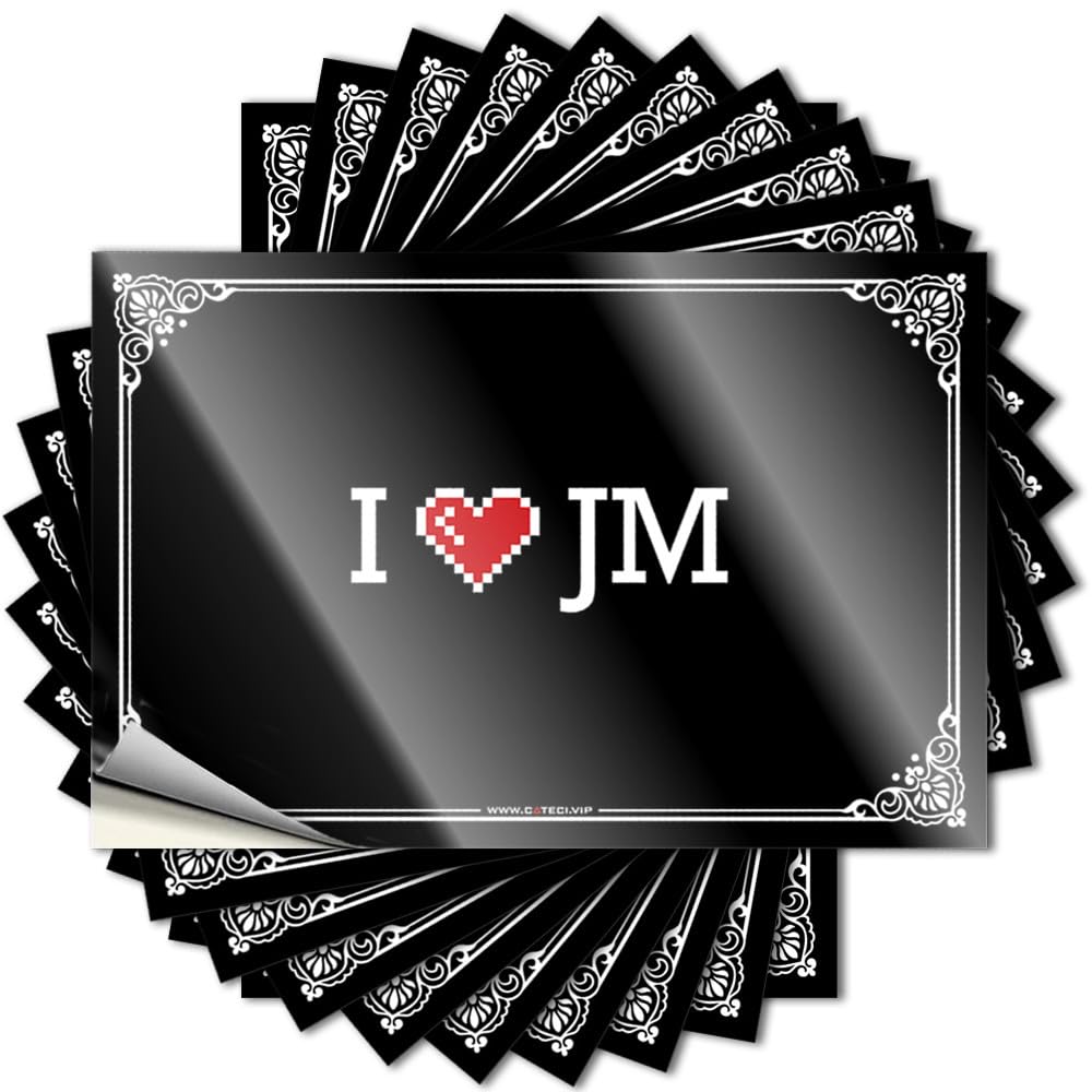 Decal - Accent Door I Love Jm for Beer Funny House Decor(8X12CM)