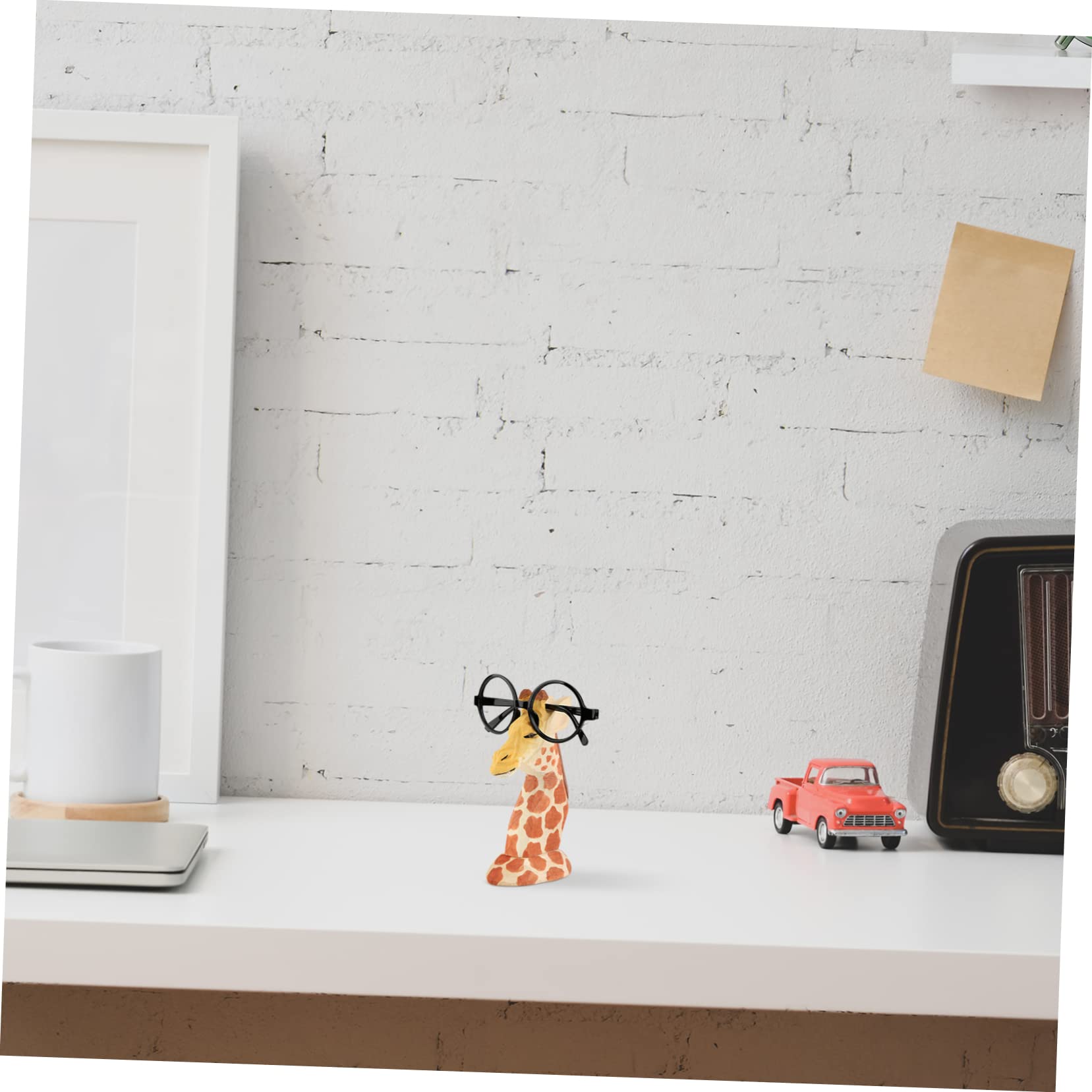 Gatuida Portaocchiali a Forma di Giraffa in Legno per Casa Auto | Design Cartoon Chic, Uso su Scrivania, Supporto Decorativo per Occhiali da Vista e Sole