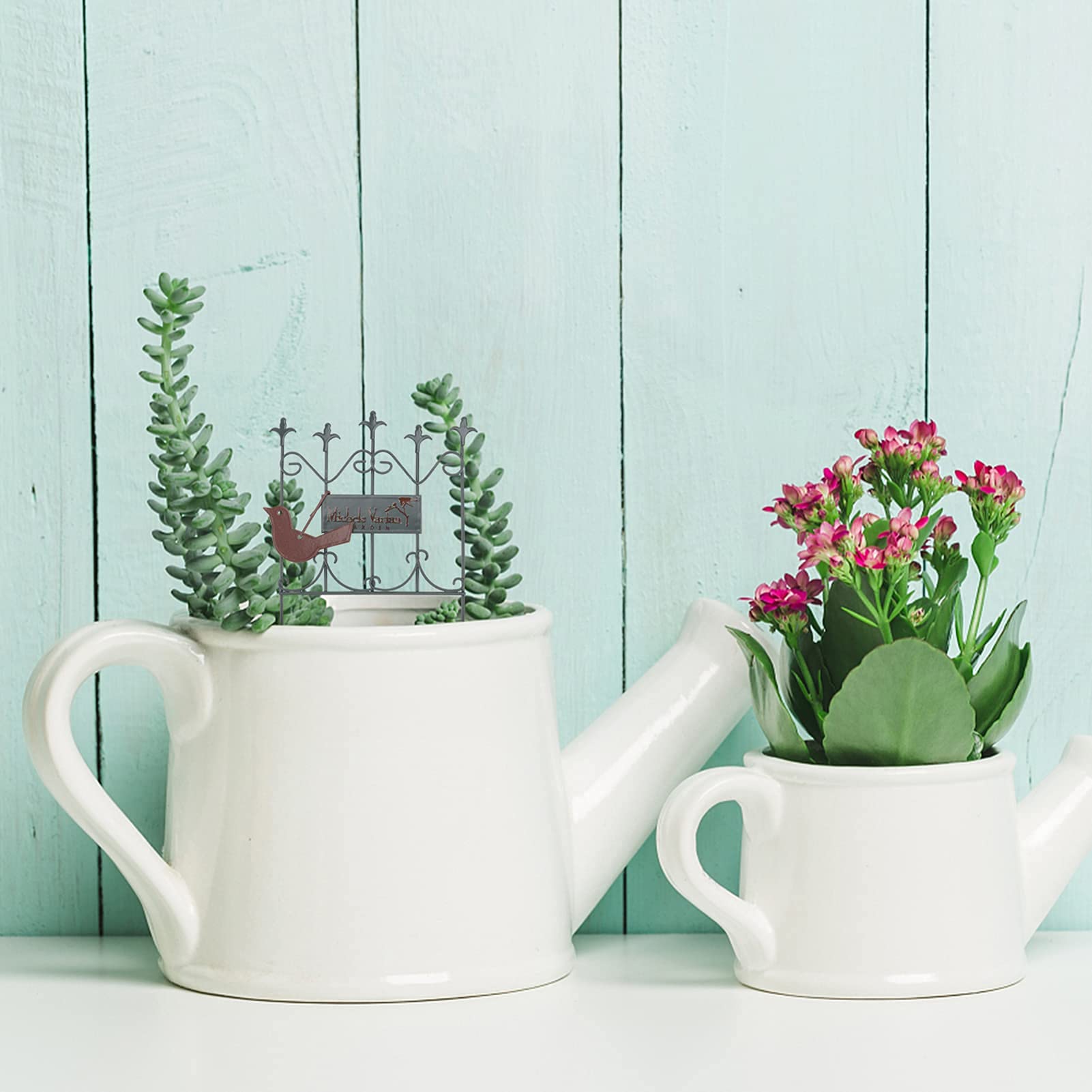 ガーデンフェンスアイアントレリスフェンス鳥のミニチュア3本セット