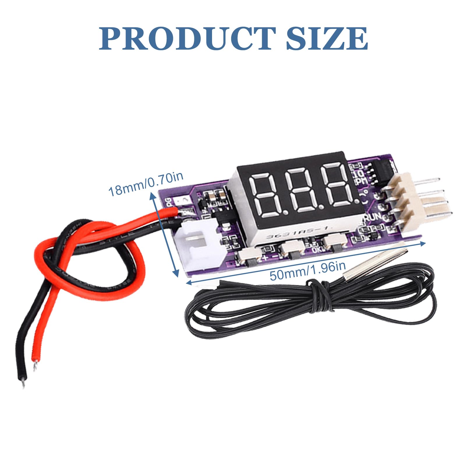 PWM Fan Speed Control Module, DC 12V 3A 4-przewodowy regulator wentylatora z dwiema sondami, moduł kontroli prędkości wentylatora, kontroler PWM, automatyczny czujnik NTC do wentylatora 3000