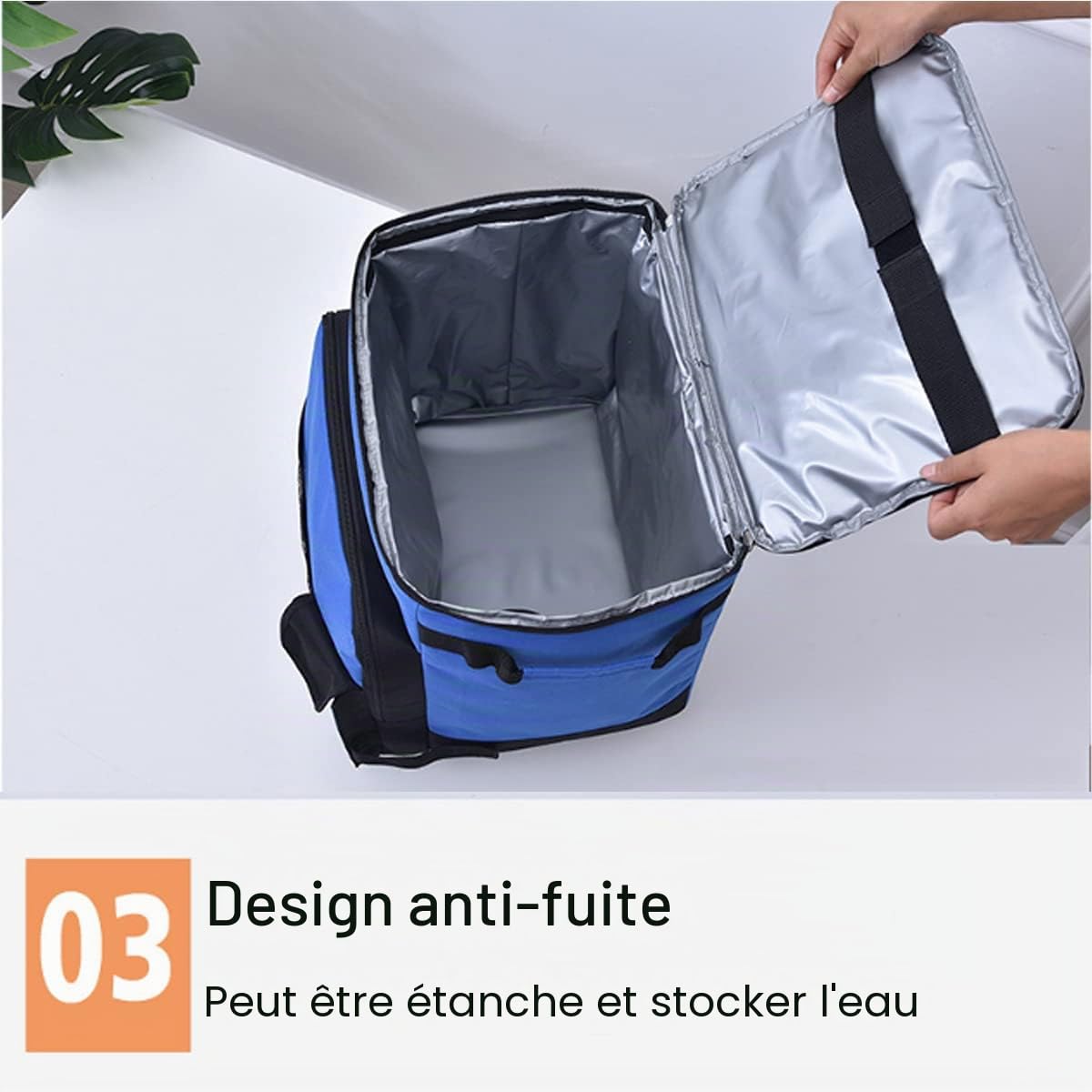 Grand sac isotherme de 43 l - Pliable - Avec barres de liaison et roulettes - Pour camping, pique-nique, plein air, voyages, courses en voiture