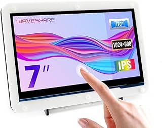 waveshare 7inch HDMI LCD (C) Capacitive Touch Screen Display Supports Various Systems for All Ver. Raspberry pi 4B/3B/3 B+/2 B/B+/B/A BB Black Banana Pi with Bicolor Case