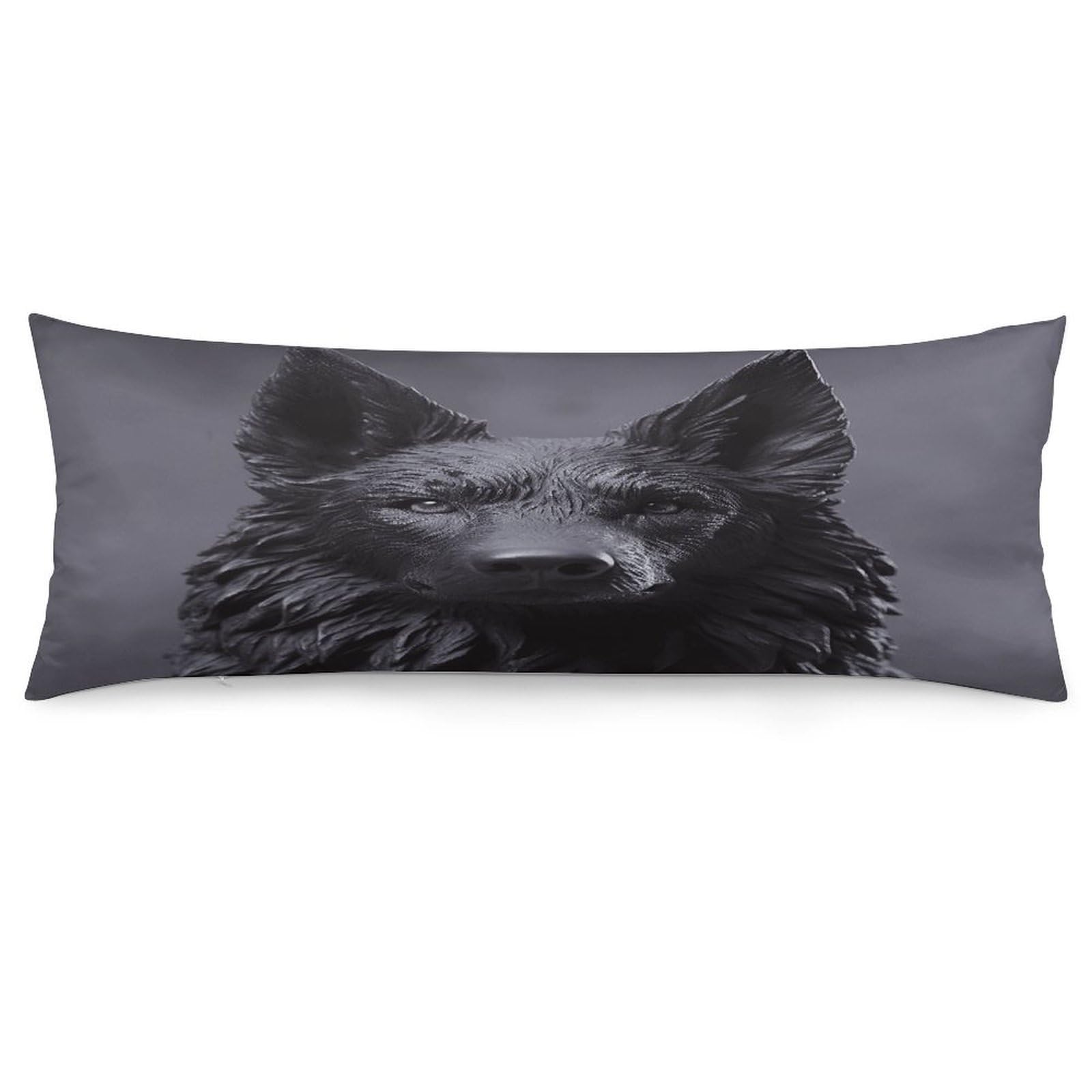 Black German Shepherd Throw Pillow Cover Soft Pillow Case Decorative Lumbar Pillow Cover Cozy Throw Pillowcase Polyester Rectangular Cushion Case Decor for Couch Sofa Bed