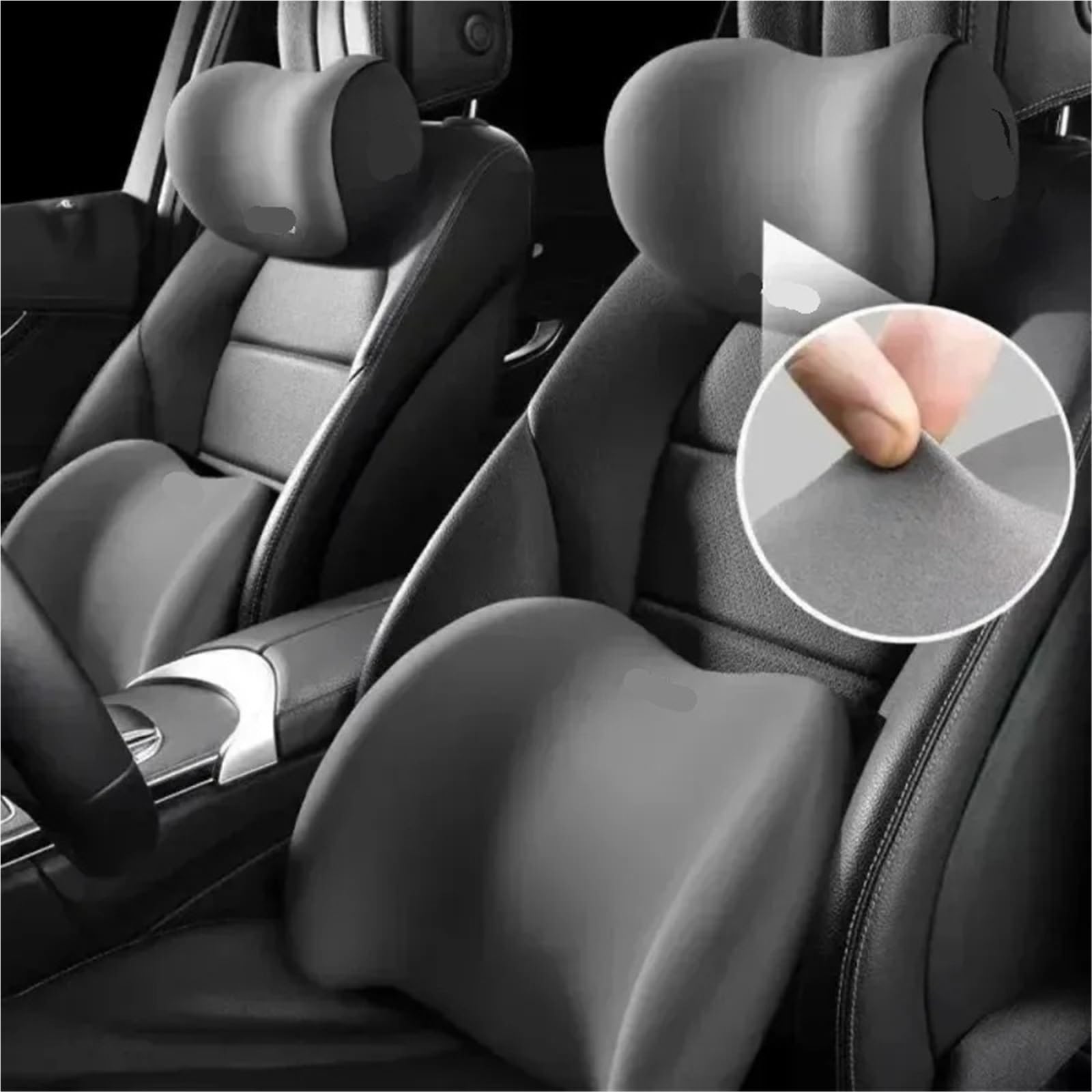 Car Pillow Driving Seat Poggiatesta per auto, supporto lombare in memory foam, supporto lombare cervicale, universale, poggiatesta per auto, cuscino per ufficio(Coffee Lumbar)