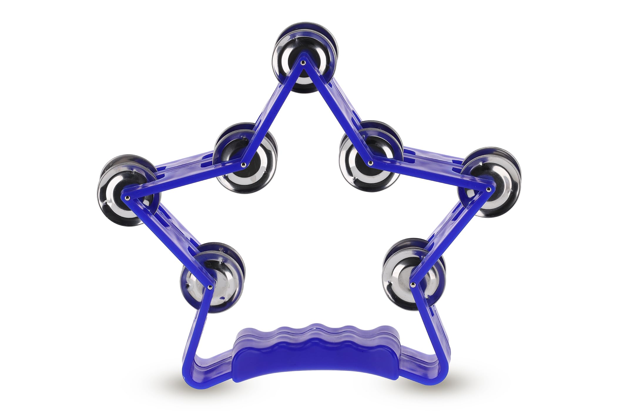 GEWA jingle wreath Star - 14-works of chrome-plated jingles - double row - color blue, 14 jingles - Image 3