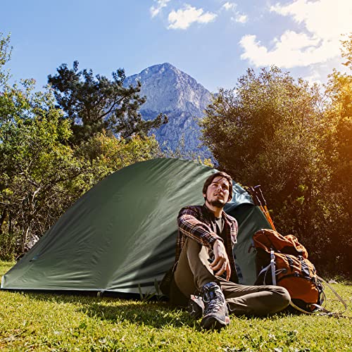 ATTONER Zelt, 1-2 Personen Kuppelzelt, Ultra-leicht Camping Zelt, Schneller Aufbau, Wasserdicht, Kleines Packmaß für… - Image 6