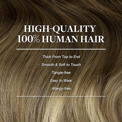 Image of GOO GOO Clip in Hair Extensions Real Human Hair Balayage Remy Extensions