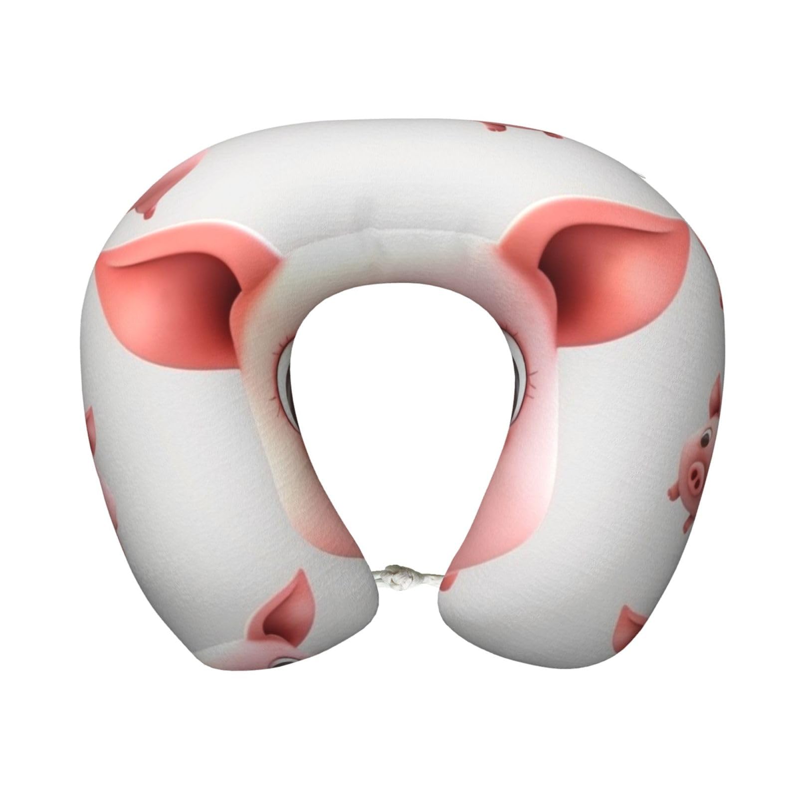 FodPand Travel Pillow Smiling Neck Rest Soft Comfortable Travel Neck Pillow U-Shaped Memory Foam Sleeping Rest Cushion Travel Accessories for Airplane Car and Office