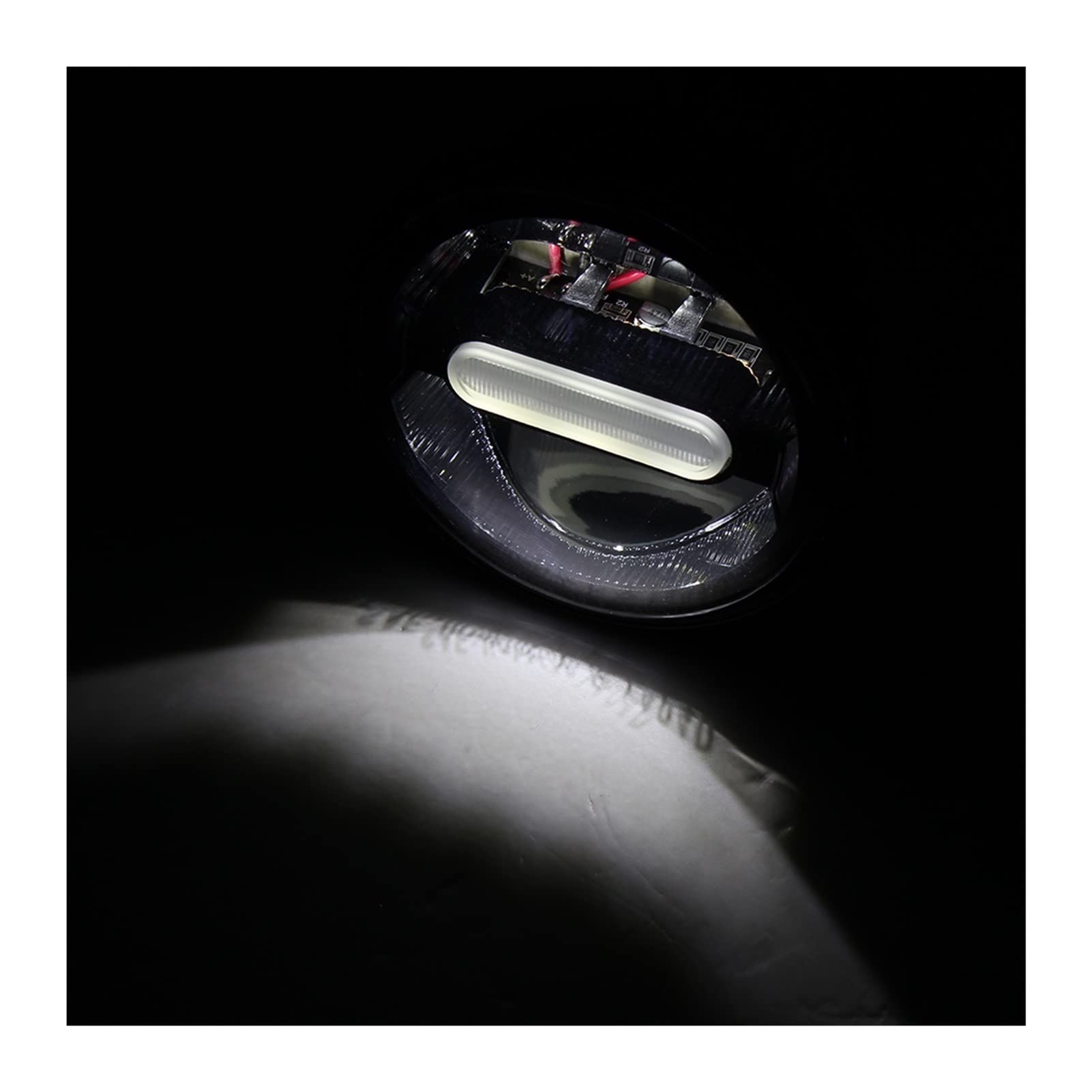 4.5 Cal światło przeciwmgielne led 2 szt. Motocykl 4 1/2"przejście pomocnicze okrągłe światło przeciwmgielne Led z DRL diabelskie oko Led kąt oczu lampa przeciwmgielna