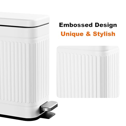 Tacho de Basura TrashAid 10L Acero Inoxidable Blanco Cierre Suave miniatura 3