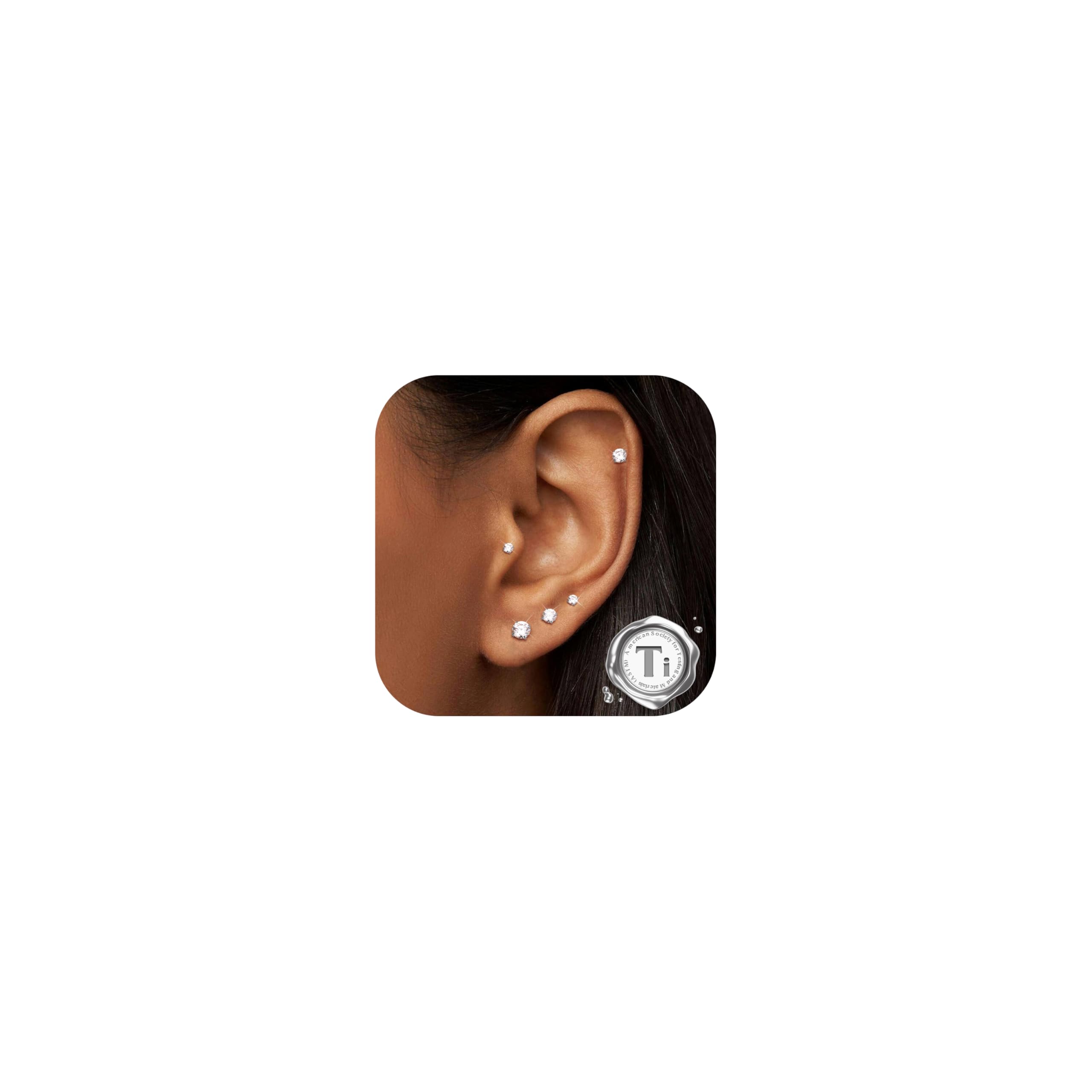 LOLIAS 10 Stück 16G Titan Helix Piercings Nasenpiercing Piercing Ohr Tragus Piercing Innengewinde Lippenpiercing Medusa Piercing Schmuck 6/7/8MM