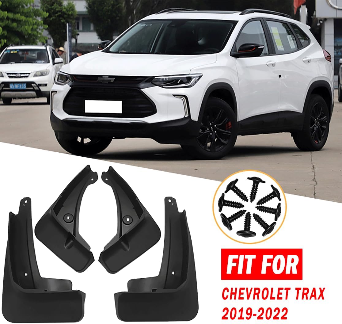Mud Flaps Fit for 2019-2022 Chevrolet Trax, Mud Flaps Front & Rear Mud Splash Guards Accessories Black, 4 Pc