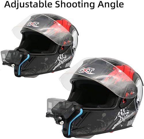 Miniatura 5 de Correa de montaje para barbilla para casco de motocicleta compatible con GoPro Hero 10 negro, Hero 98765 negro, AKASOCamparkDJI Action Camera, con