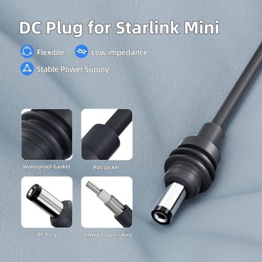 Convertitore DC-DC 30 V 3,5 A 105 W, IP68 impermeabile per Starlink per Mini, alimentatore di rete da 12 V/24 V a 30 V con cavo, alloggiamento in alluminio per camion, camper, campeggio