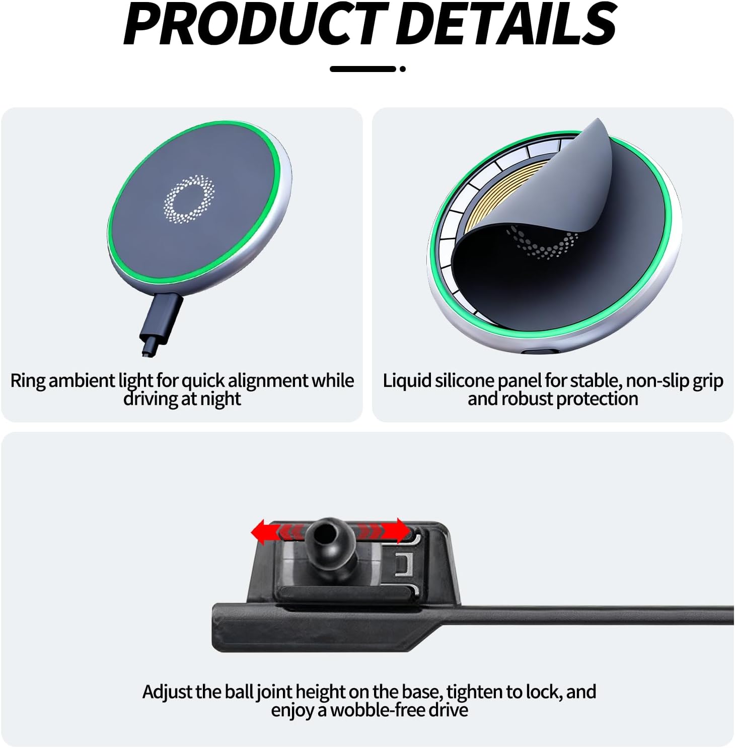 Magnetic Phone Mount for Chevrolet Silverado 1500 for GMC Sierra 1500 2022-2025 Accessories 13.4-inch Screen, 360°Rotation for Magsafe Wireless Charger Phone Holder