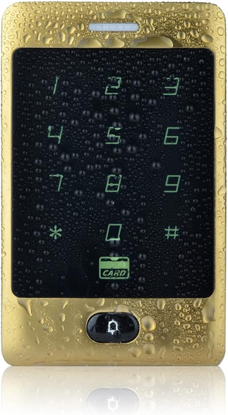 Clock in Machine, Waterproof Touch Metal Access Control Electronic Door Lock Electric Gate Opener Smart Keypad Case Reader ID Card, Rose