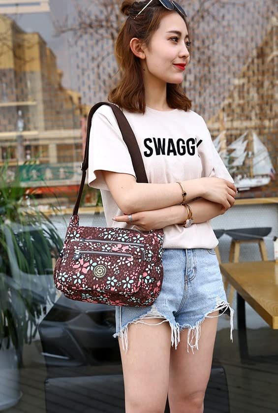 Image of Single shoulder Messenger Crossbody Bag Nylon Purse Satchel Travel Women Lady Fashion Top Handle