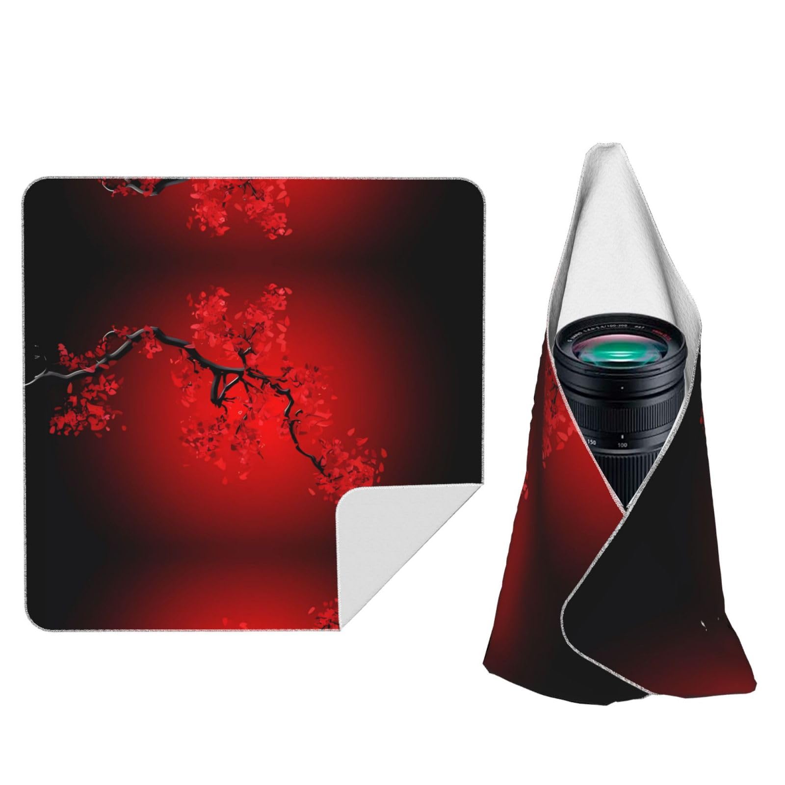 ZhaoYuGoods Red Cherry Blossom Camera Wrap Cloth