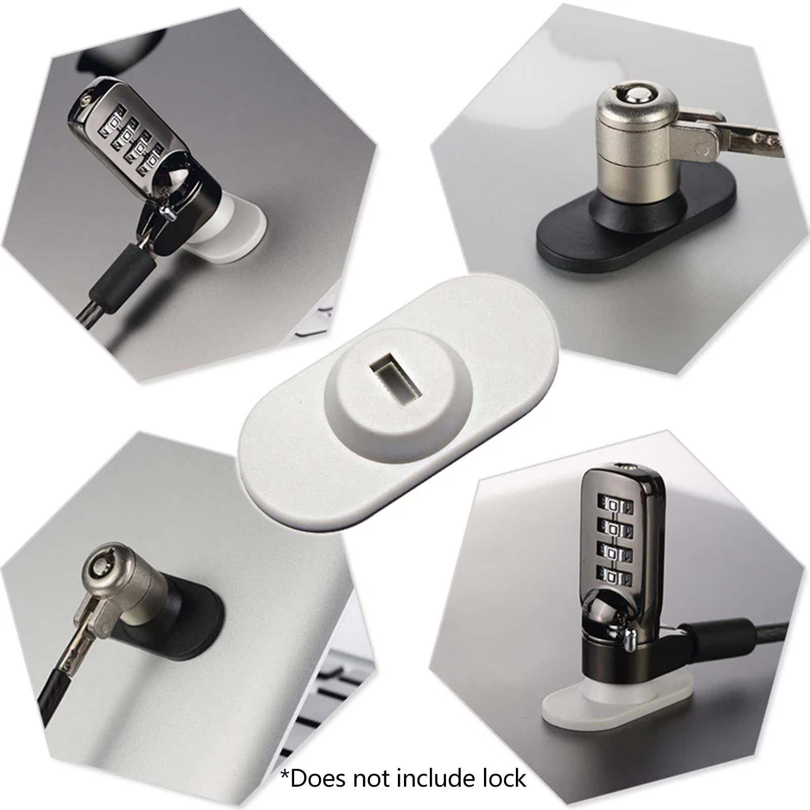 Verrou Sécurité Ordinateur Portable | Antivol à Fixation Adhésive | Compatible PC, Tablette | Protection Vol