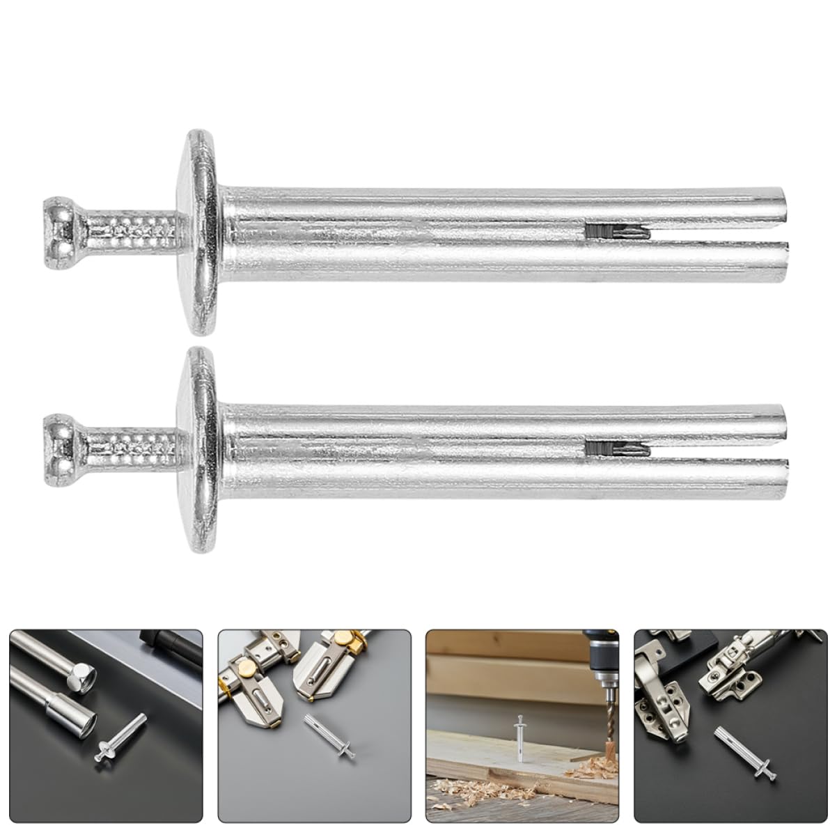 Spreiznagel 8x50mm 100 Stück Kohlenstoffstahl für Betonwände | Silber, Einfache Montage, Vielseitige Anwendung für Büro und Renovierung