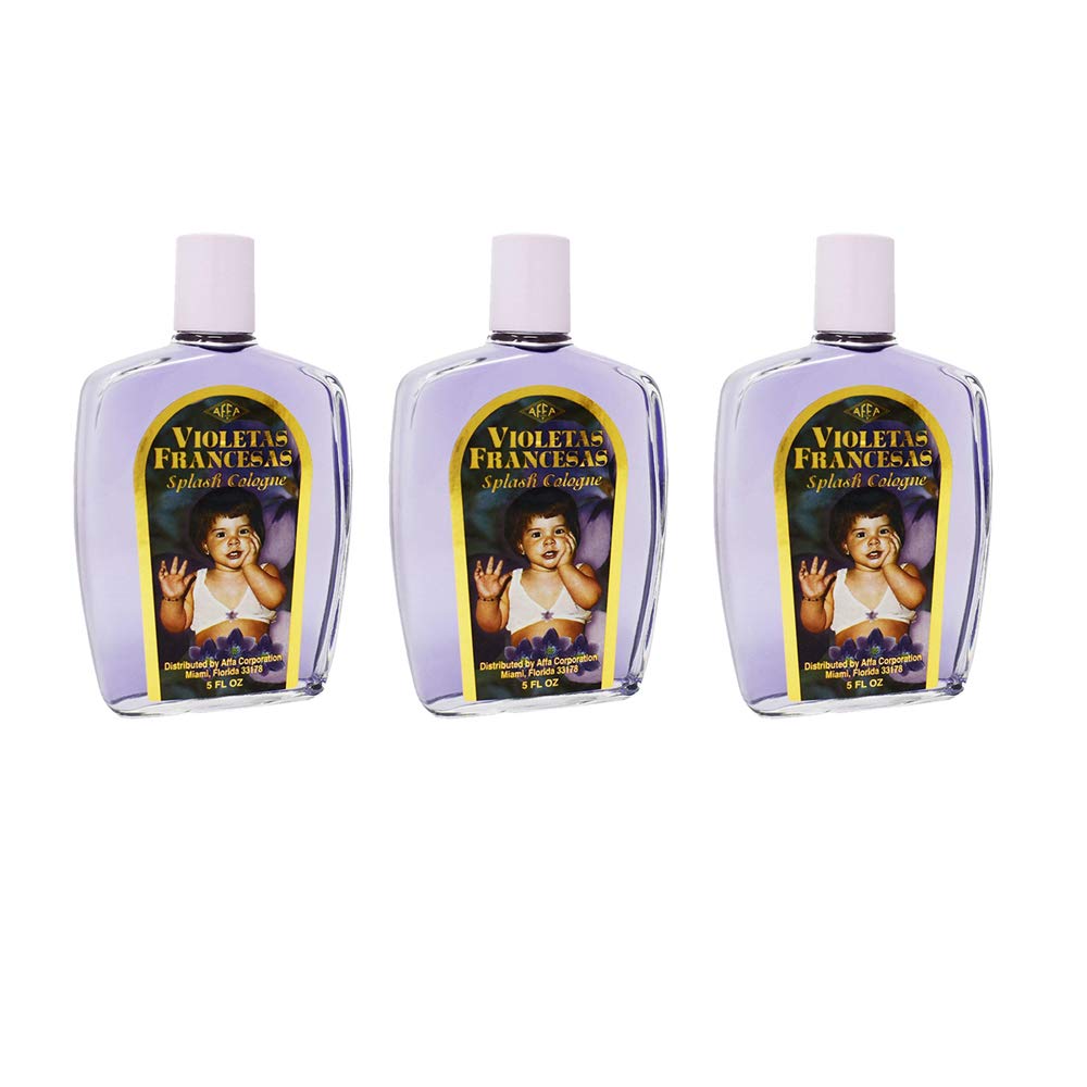 Violetas Francesas Violet Splash Cologne. Natural Perfume. Perfect for Your Baby. Fresh Scent. New in Box. 5 Oz. Pack of 3