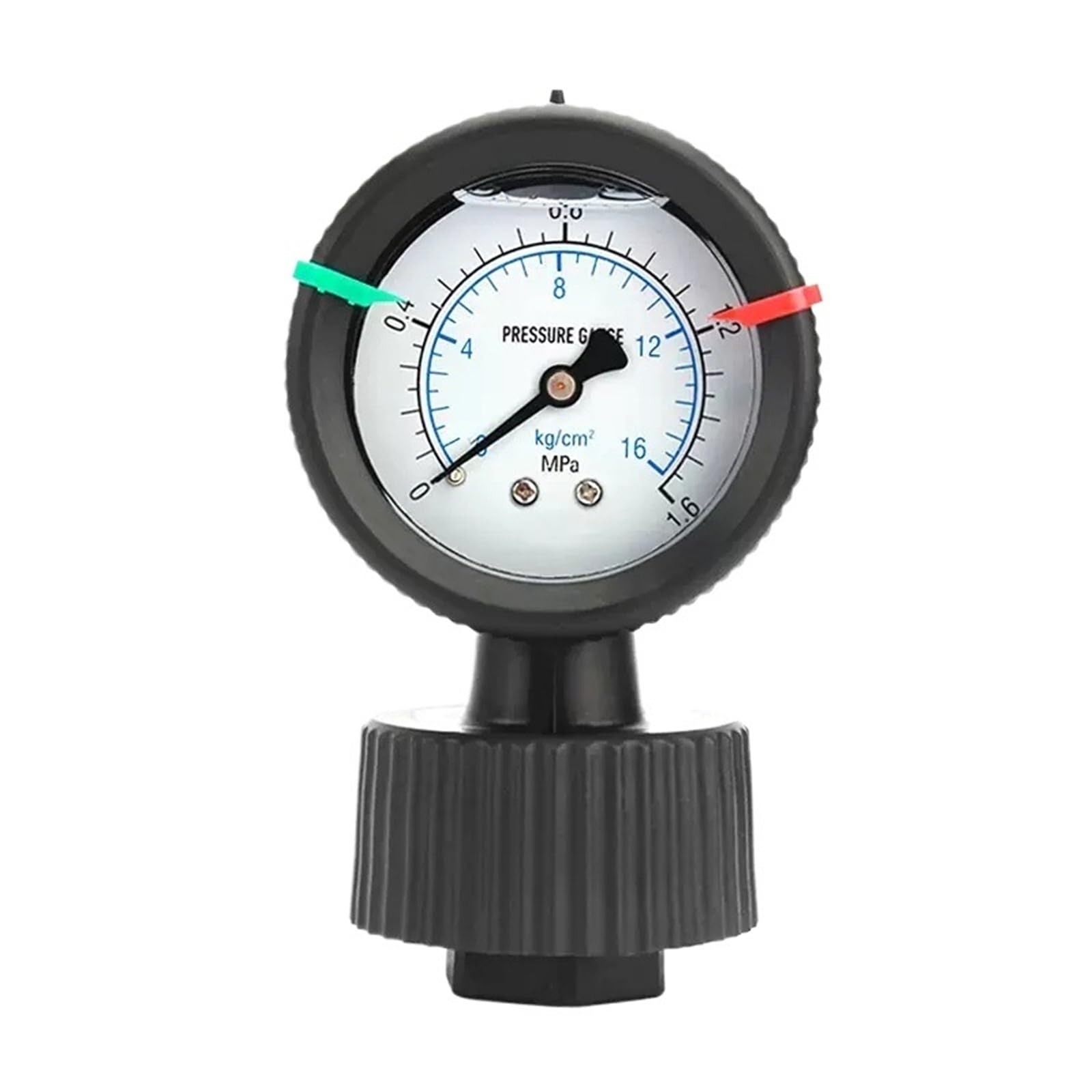 2-częściowy manometr membranowy PP, w całości z tworzywa sztucznego, do kwasów i zasad, antykorozyjny, średnica wewnętrzna 1/2, 0-25 kg (16 kg drutu wewnętrznego)