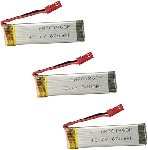 sea jump 3 unids 3.7 V 600 mAh batería de litio para UDI U818A U817A U818A-1 WLtoys V959 V922 L6052 RC helicóptero UAV batería de litio