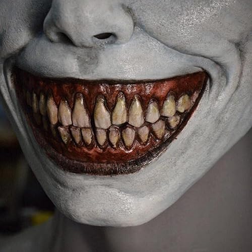 Miniatura 5 de Máscara espeluznante de Halloween, demonios sonrientes, cosplay malvados, máscara de miedo para disfraz de Halloween, accesorios para fiestas de