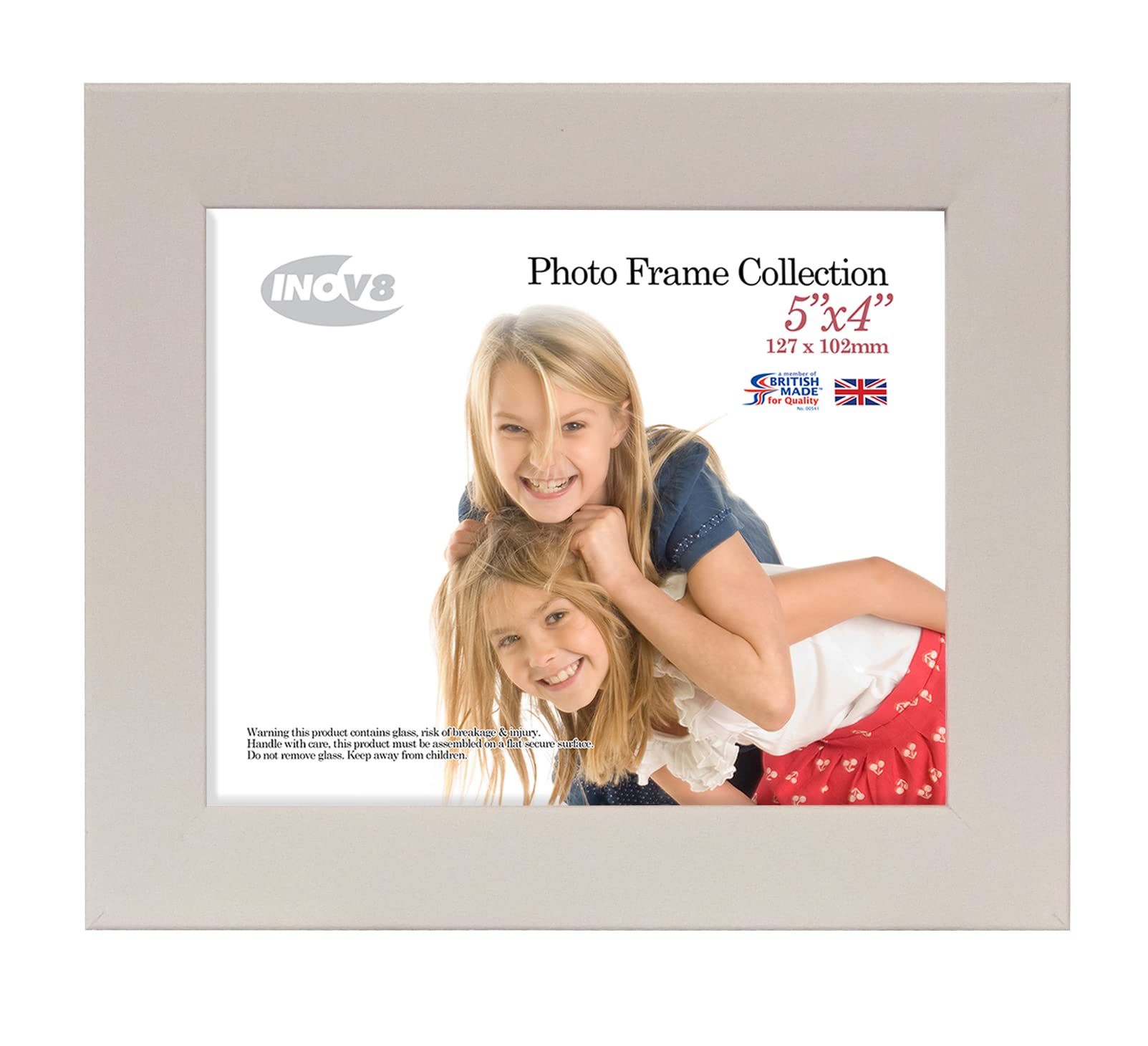 Inov8 Framing PFVS-SOGR-54 British Made Traditional Picture/Photo Frame, Soft Grey, 5x4 inch