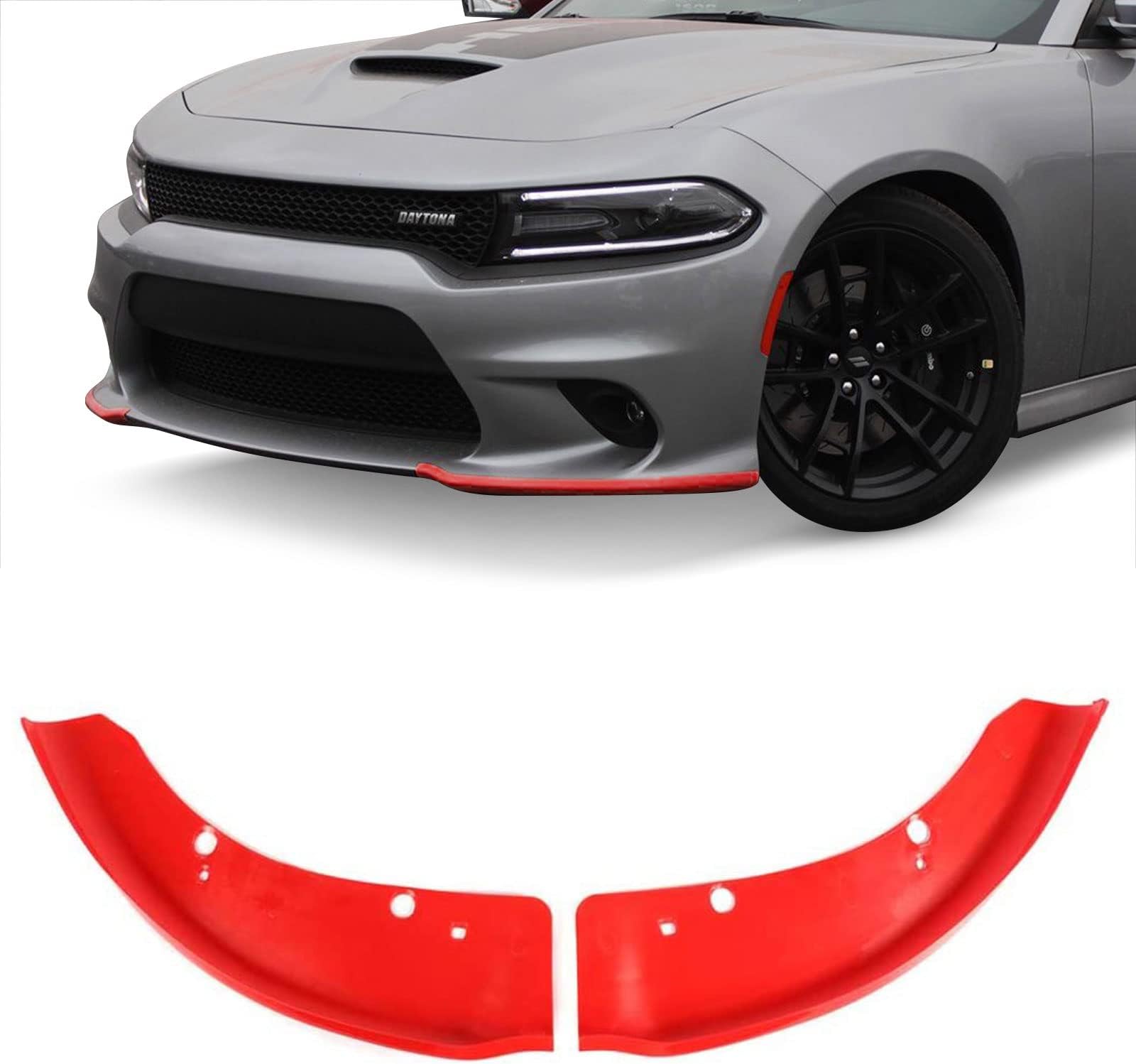 Front Bumper Lip Splitter Protector Replacement for 2015-2022 2023 Dodge Charger Scat Pack/SRT Models
