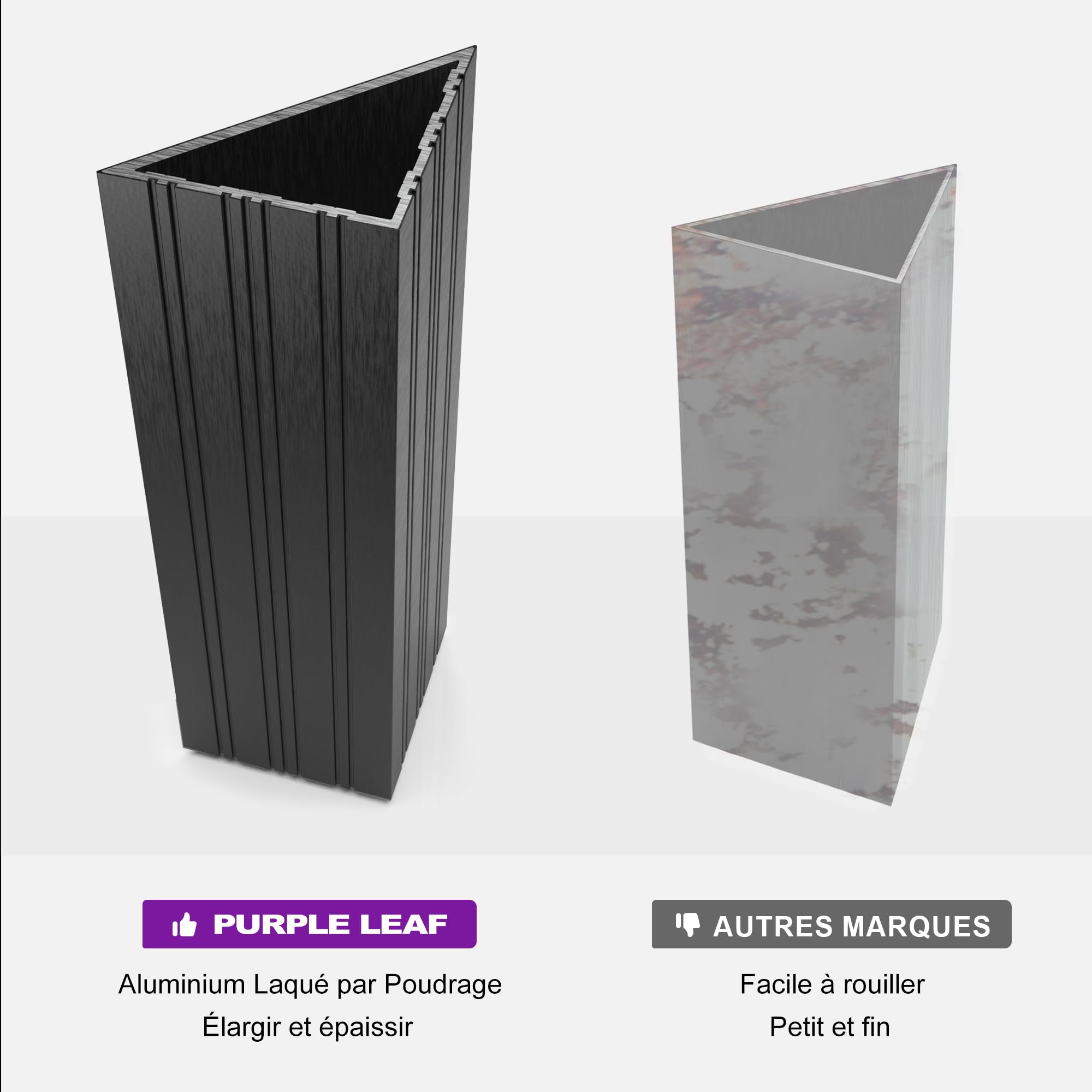 PURPLE LEAF Pergola Tonnelle de Jardin 3,65 × 3 m Toit Rigide Double Acier Galvanisé Gouttière Intégrée Poteaux Renforcés Rideaux Moustiquaire Gris