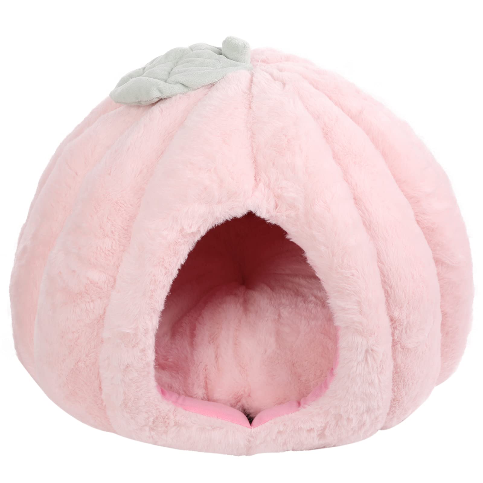 ROZKITCHPink Cat Houses for Indoor Cats, Soft Cat Bed House Tent Cave with Removable Washable Cushion Pillow Pad, Self-Warming Small Animal Pet Hut for Kitten Puppy Small Dogs Small Animal XL