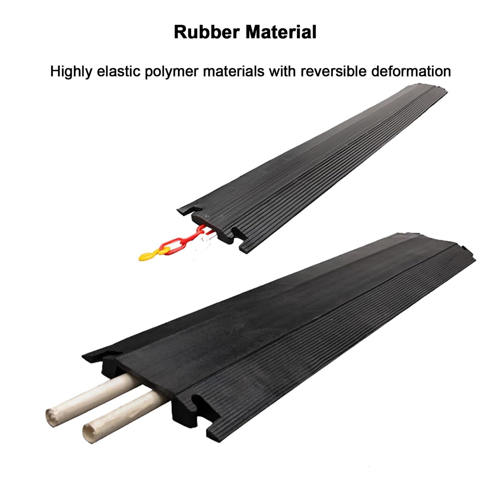 Cubierta de Cable para Suelo, Canaletas para Cableado, Protector de Cable de Rampa sobre Cable de PVC, Canal Único, para Uso en Interiores Y Exteriores (Size : 100x13x2cm/39.4x5.1x0.8in)