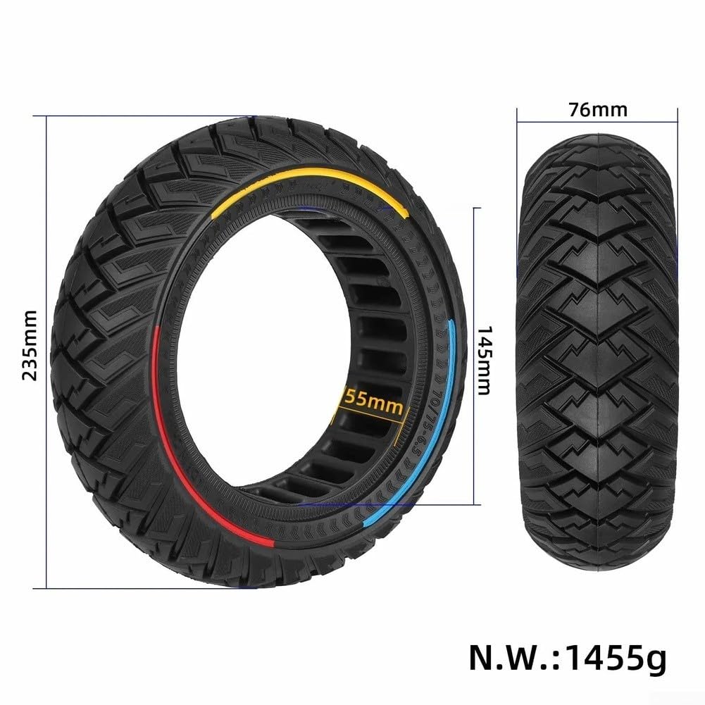 Pneu solide à motif d'ailes de 28 cm pour terrain accidenté