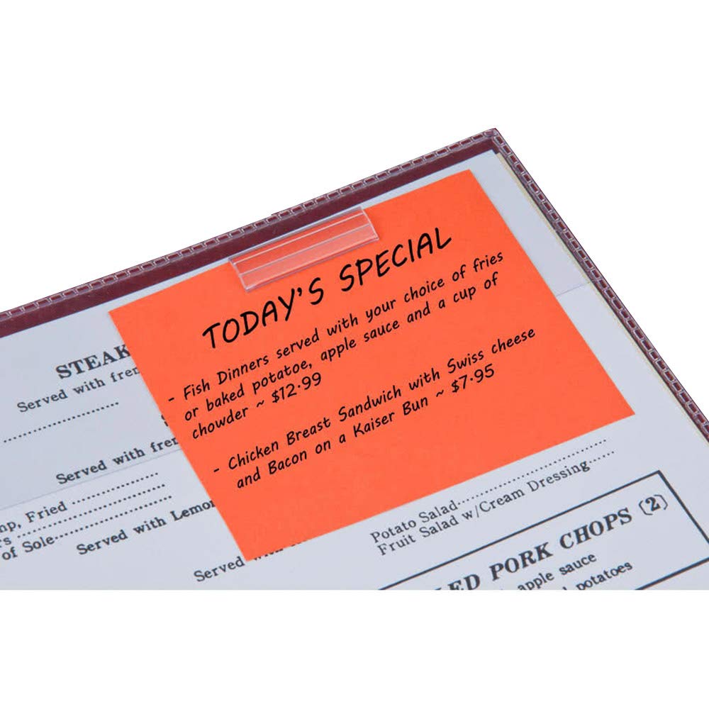 Cafe Restaurant Specials Clear Adhesive Menu Clip (250 Count)