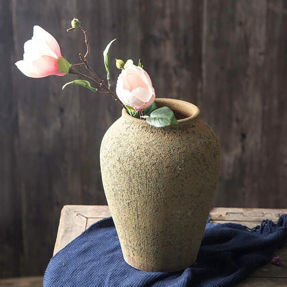 Amazon.co.jp: SDdPulse アンティーク 陶器 花瓶 古花瓶 植えられる 