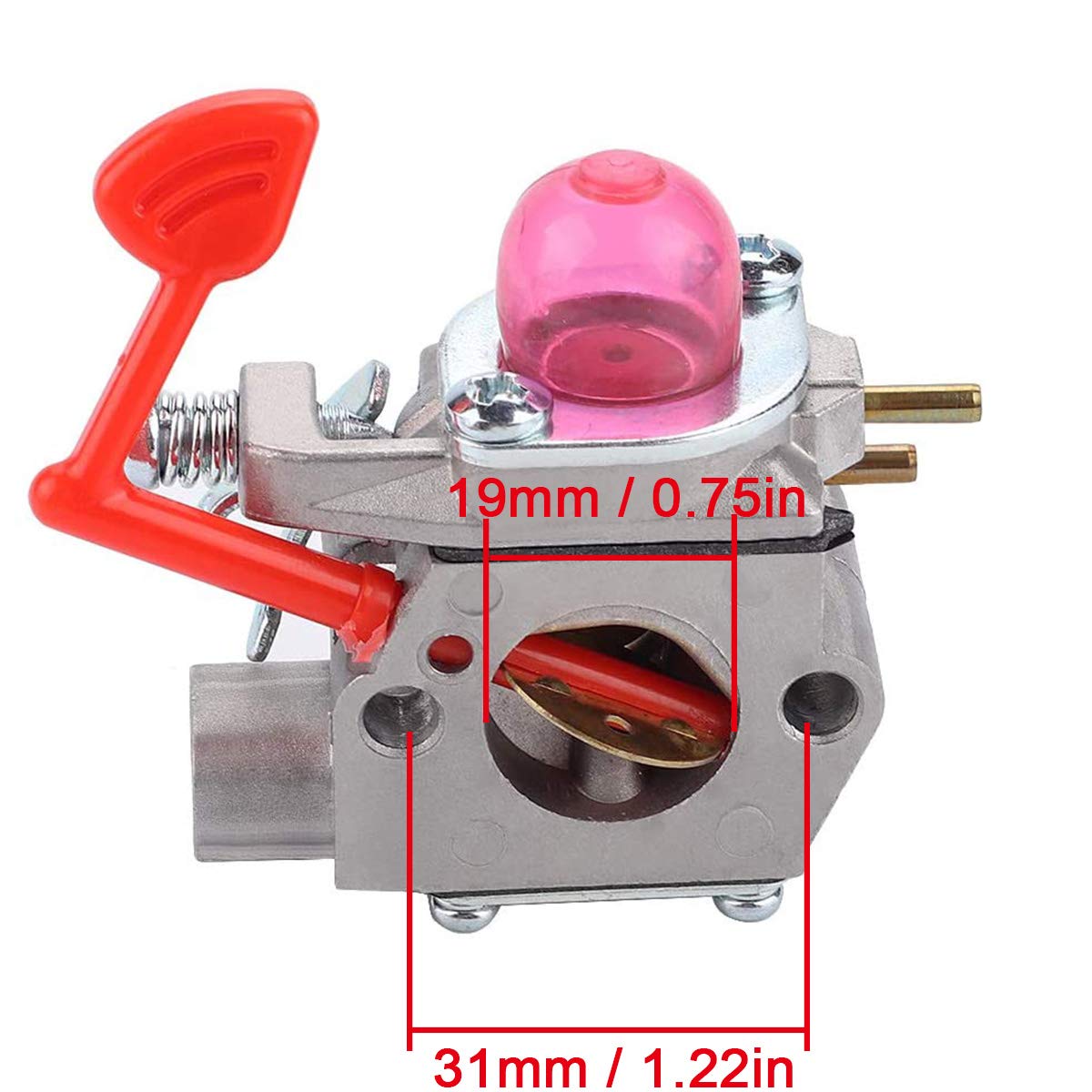 ZAMDOE Carburador WT-875 para soplador Craftsman Poulan Pro McCulloch Weedeater BVM200C BVM200VS P200C GBV325 P325 200 mph con Kit de Ajuste Filtro de línea de Combustible Filtro de Aire