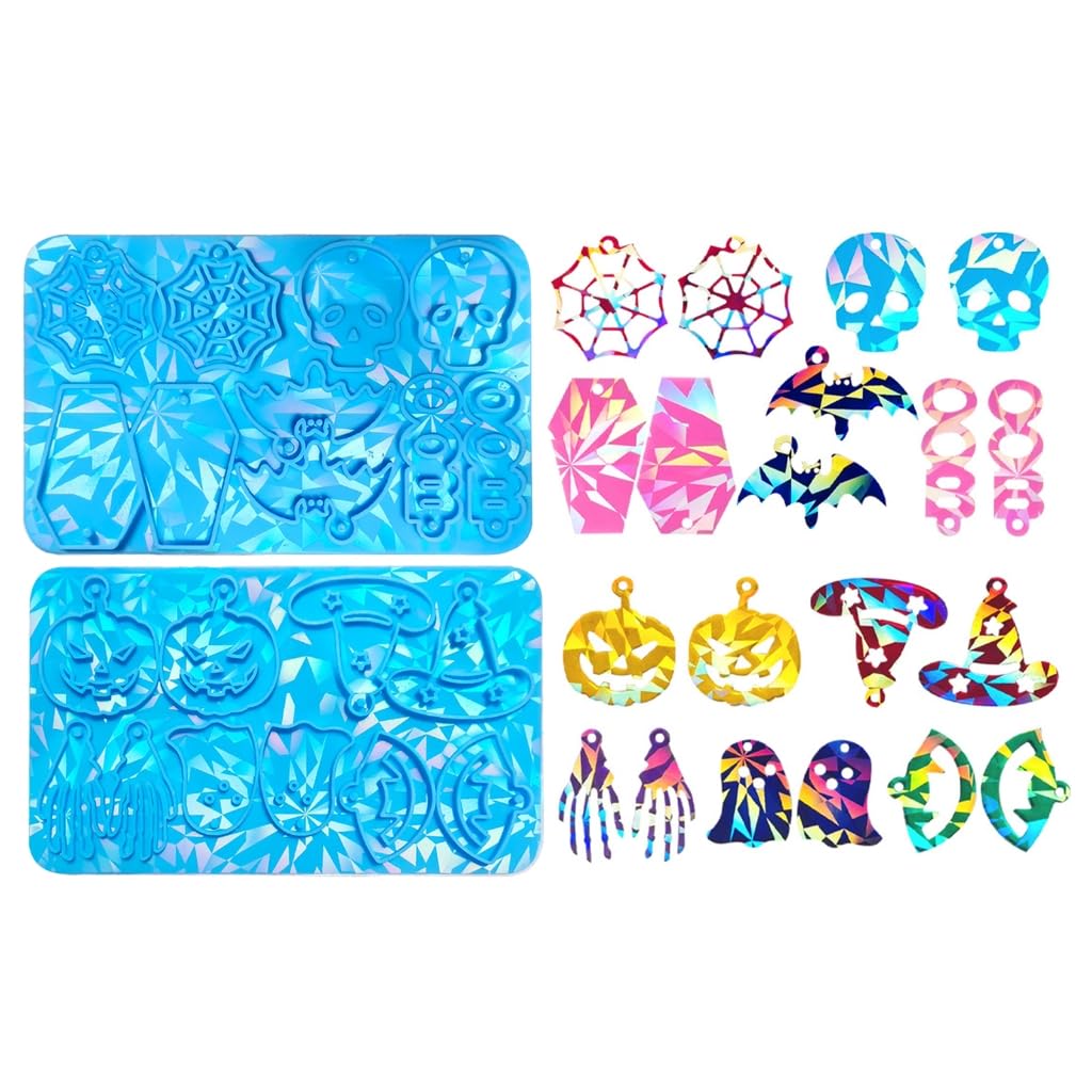 KyeeaDIY 5 Pezzi Stampi per Resina Epossidica per Orecchini Stampo Silicone per Resina Epossidica Creazione di Gioielli Pendente Donne DIY Collana