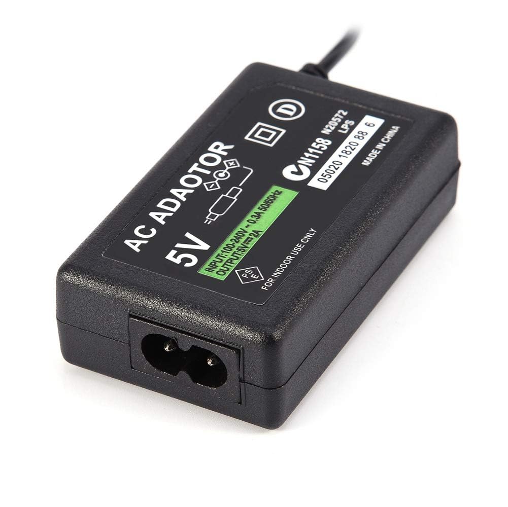 GAMENOPHOBIA AC Power Adapter for PSP 1000/2000/3000/E1004 – 5V 2A Fast Charging Replacement Charger (Black)-image-34