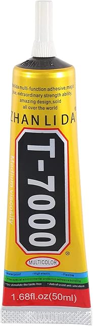 T-7000 Glue Mobile Phone Screen Repair Adhesive Plastic Rubber Shoe Jewellery Super Glue Black Never Blocked Precision Nozzle (50ml, 1Pc)