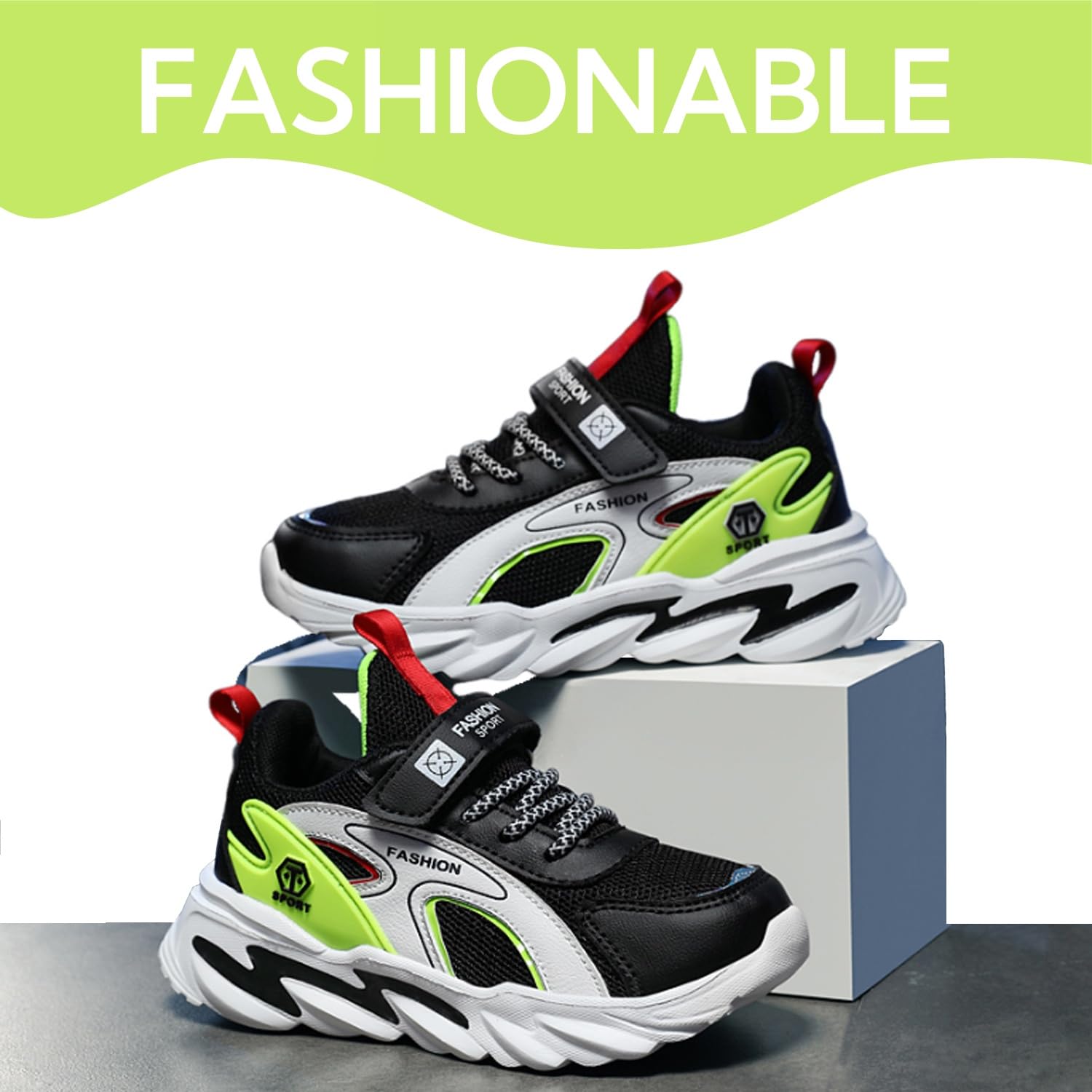 Chaussure Enfant Baskets Garçon Fille Chaussures de Sport Respirant Chaussures de Course Léger Sneakers Running Shoes Boys Girls