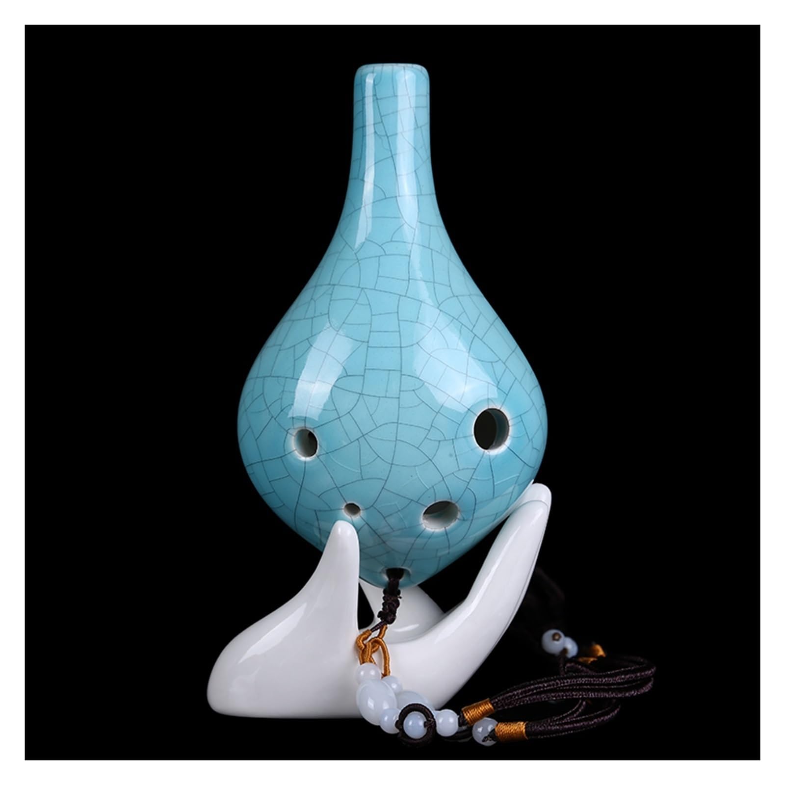 Ocarina Ocarina AC A 6 Fori Strumento Ocarina Affumicato Con Tono C Alto In Ceramica Rossa Consigliato Per Principianti(Style 10)
