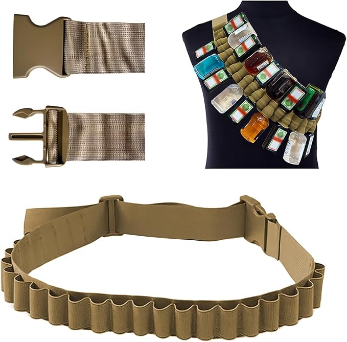 Porte-ceinture Pour Liqueur 27 Fûts – Réglable 135 Cm, En Nylon Résistant, Idéal Pour Enterrements De Vie De Jeune Fille, Chasse Ou Noël (vert)
