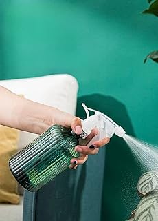 زجاجة بخاخ برأس فوهة شفافة، تصميم مضلع، متعددة الأغراض