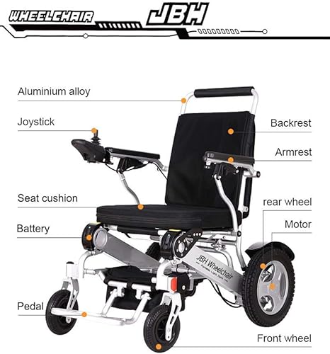Miniatura 2 de NEOCHY Silla de ruedas portátil de moda, batería de iones de litio de 6 Ahx2, totalmente automática, inteligente, ultraligera, plegable, ligera,