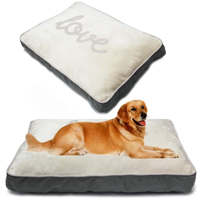 BPS Cama Colchoneta Cuna Portatil para Perros Gatos Colchón Manta Sofá Almohada Mascotas Suave Forma Love…