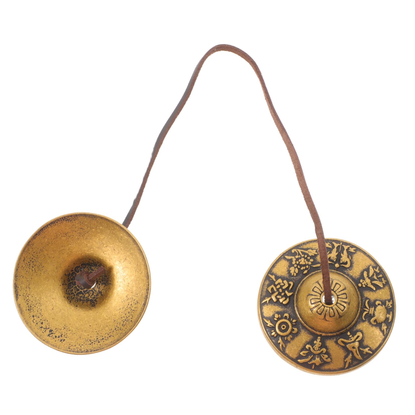 ibasenice Vintage Brass Bell Meditation Bell Yoga Bell For Spiritual Feng Shui Meditation Accessories Supplies