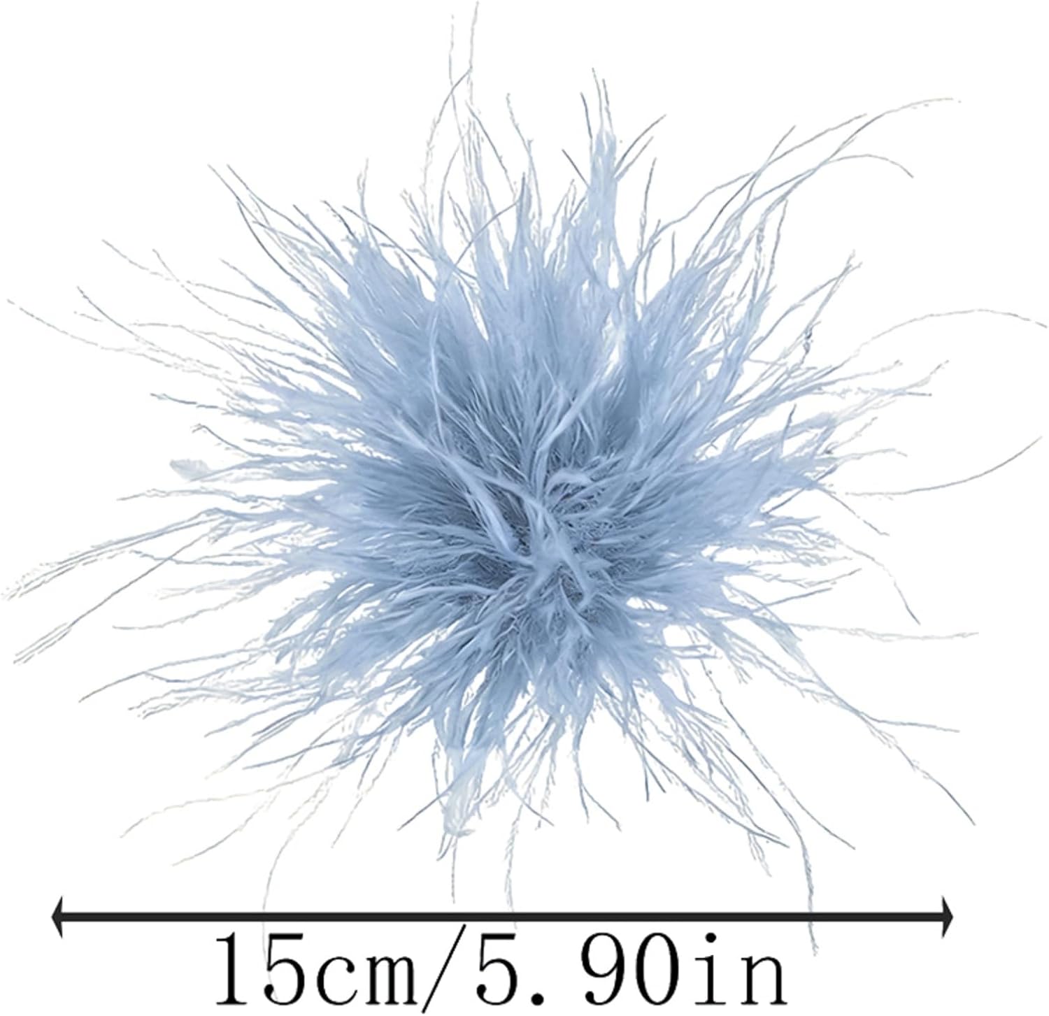 Dainty Feather Flower Large Brooch Pin for Women Men Oversized Elegant Floral Design Feather Oversized Floral Lapel Pins Clothes Suit Dress Shawl Accessories Fashion Wedding Party Dance Banquet Jewelry Gift 150mm