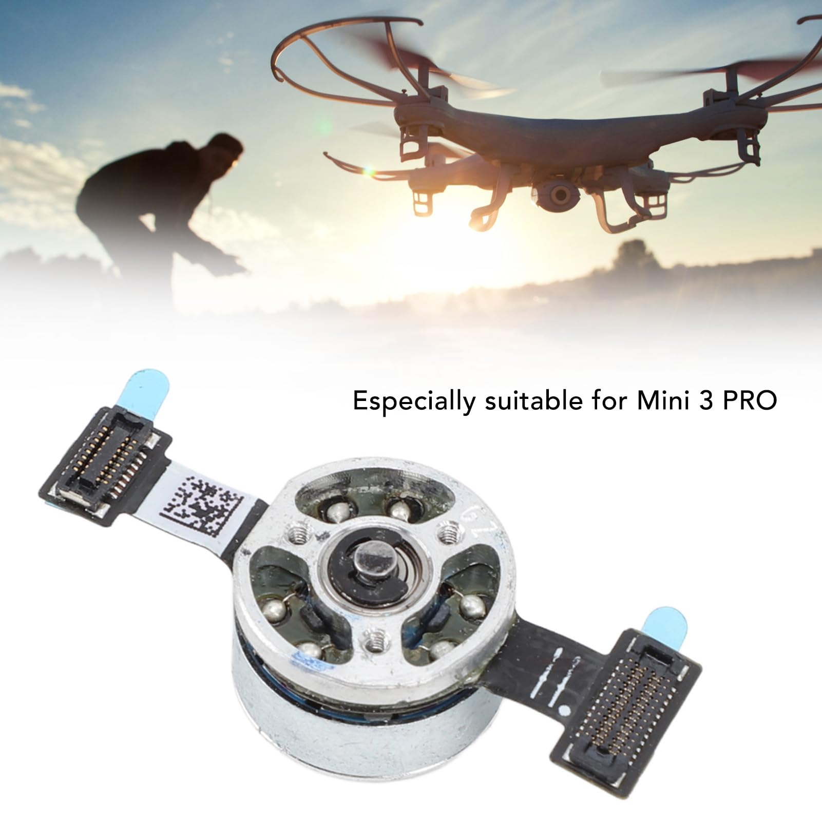 Motore Asse R con Staffa, Parte di Riparazione del Motore del Braccio di Imbardata con Testa a Sfera per Drone Mini 3 Pro
